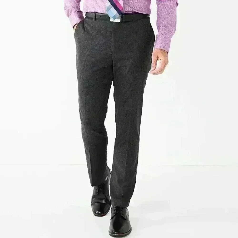 Men's Apt. 9® Premier Flex Performance Slim-Fit Washable Suit Pants Size 35x34